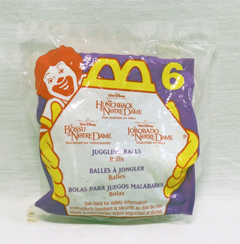 VINTAGE SEALED 1996 McDonald's Hunchback of Notre Dame Juggling Balls