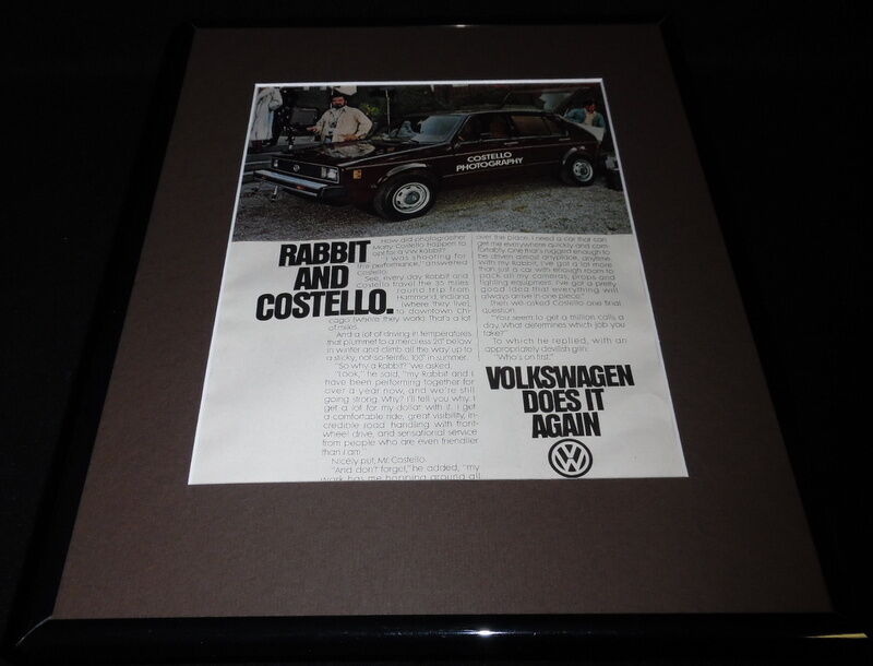 1978 Volkswagen VW Rabbit Convertible Framed 11x14 ORIGINAL Advertisement