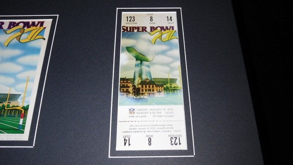 Dallas Cowboys Framed 16x20 Repro Super Bowl XII Ticket Program & Photo Set