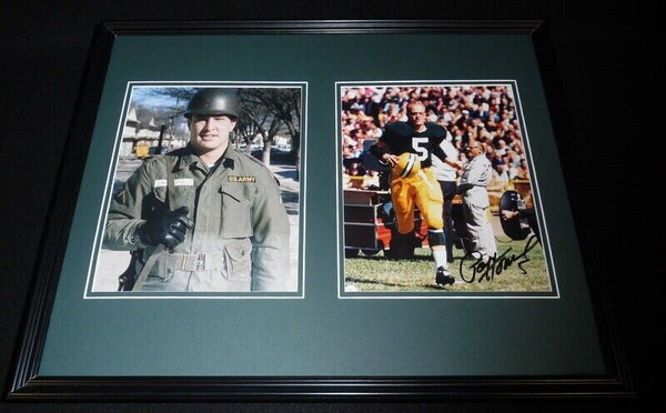 Paul Hornung Signed Framed 16x20 Photo Set Packers Army