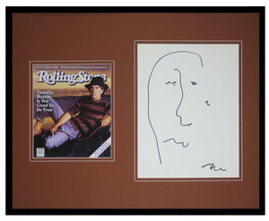 Timothy Hutton Signed Framed 16x20 Hand Drawn Sketch & Rolling Stone Display AW