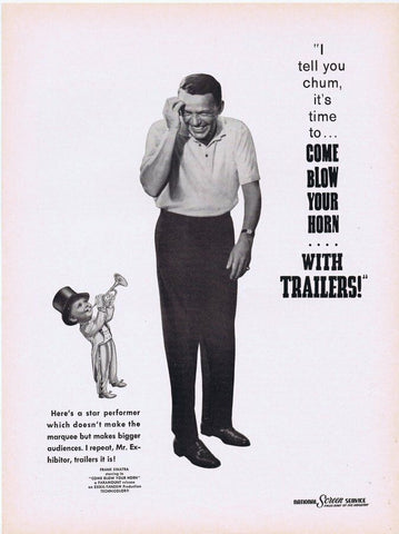 Come Blow Your Horn ORIGINAL Vintage 1963 9x12 Industry Ad Frank Sinatra