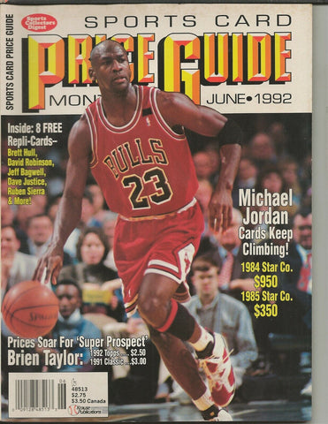 ORIGINAL Vintage June 1992 Sports Card Price Guide Magazine Michael Jordan