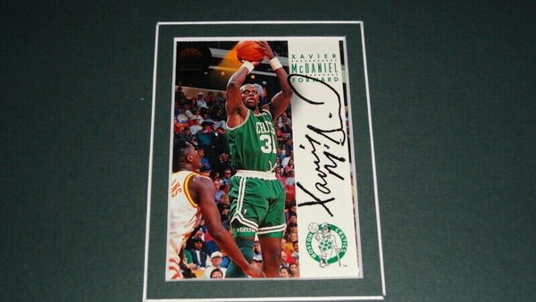 Xavier McDaniel Signed Framed 11x17 Photo Display Sonics w/ Chambers & Ellis