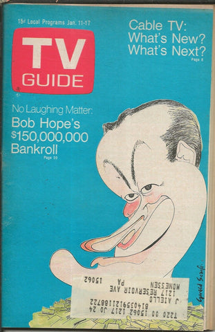 ORIGINAL Vintage Jan 11 1969 TV Guide Bob Hope Jacques Cousteau