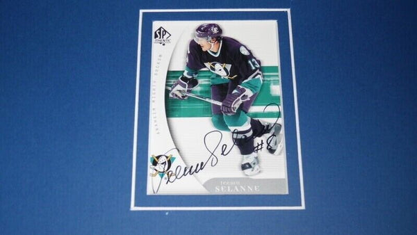 Teemu Selanne Signed Framed 11x17 Photo Display Finland Sharks Ducks