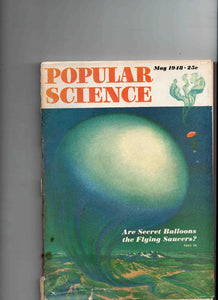 VINTAGE May 1948 Popular Science Magazine Flying Saucers