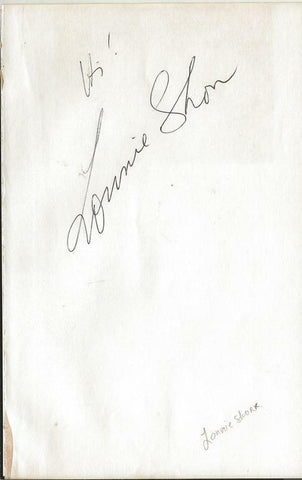 Lonnie Shorr Signed 5.25x8.5 Vintage Album Page comedian