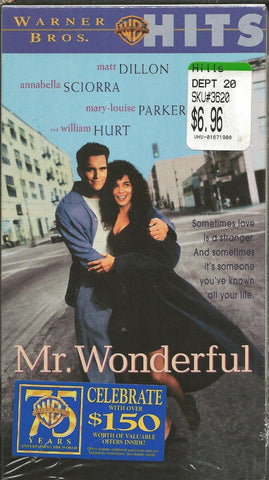 Mr Wonderful VINTAGE VHS Cassette Annabella Sciorra Matt Dillon William Hurt