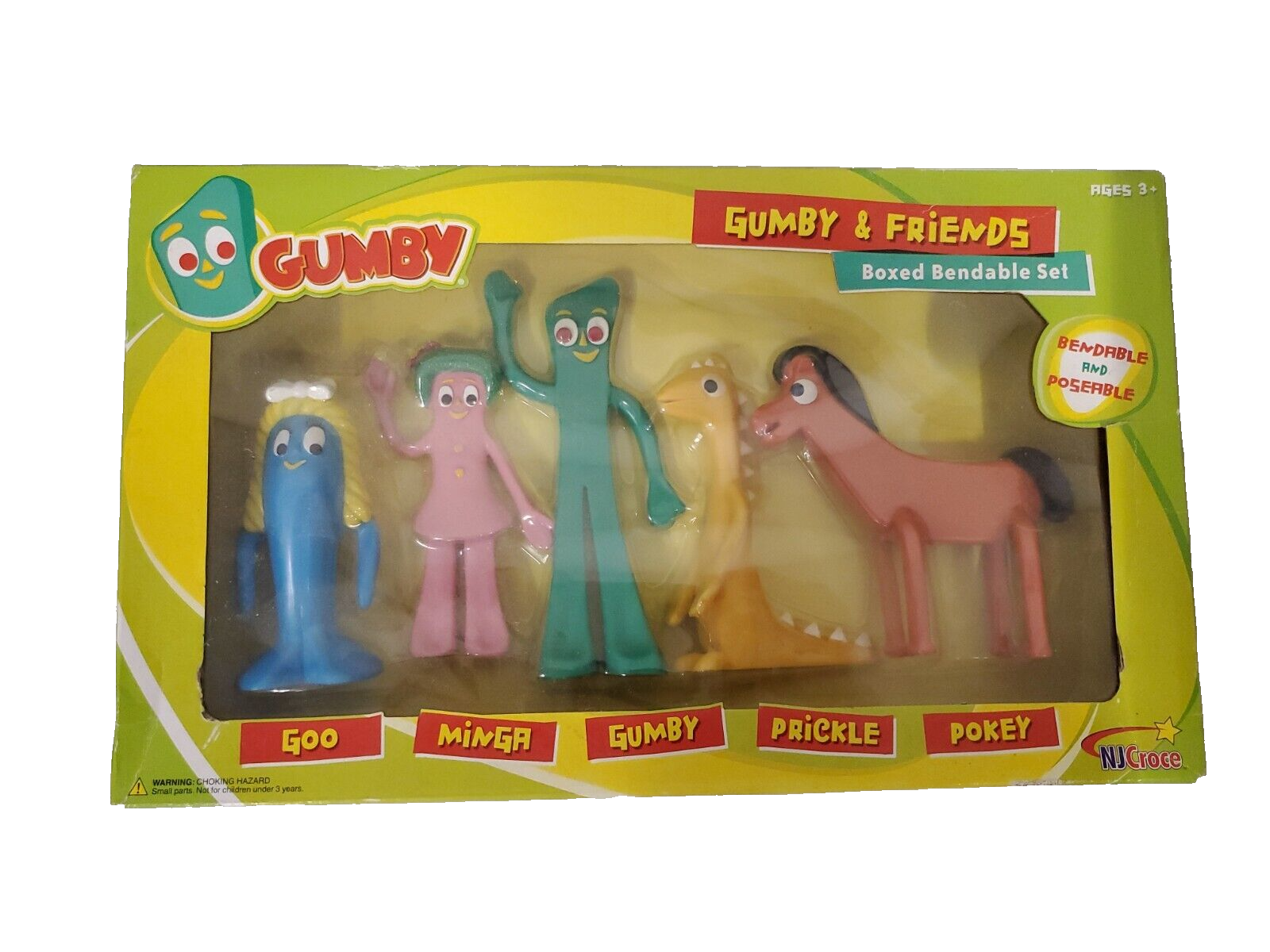 VINTAGE SEALED NJ Croce Gumby and Friends Figure Set