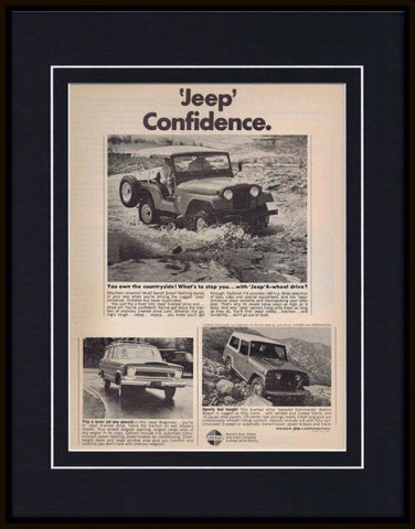 1968 Jeep Commando Framed 11x14 ORIGINAL Vintage Advertisement