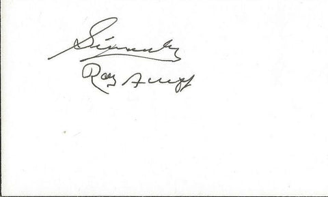 Roy Acuff Signed 3x5 Index Card 