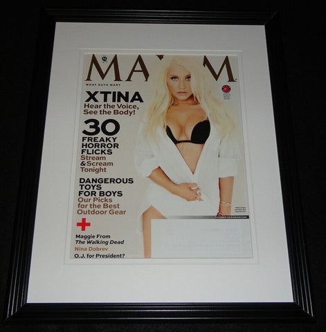 Christina Aguilera Framed 11x14 ORIGINAL 2013 Maxim Magazine Cover 