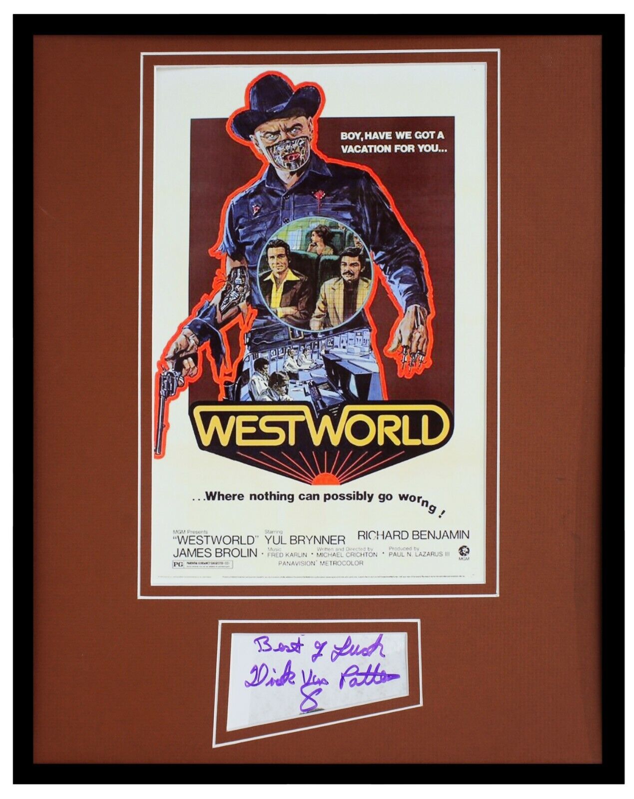 Dick Van Patten Signed Framed 11x14 Photo Display JSA Westworld