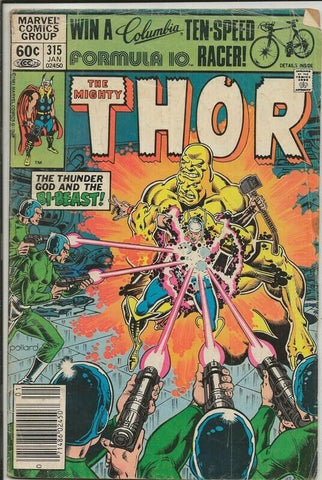 Thor #315 VINTAGE 1982 Marvel Comics 