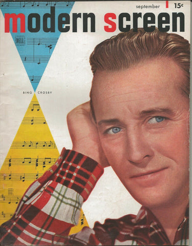 ORIGINAL Vintage September 1948 Modern Screen Magazine Bing Crosby