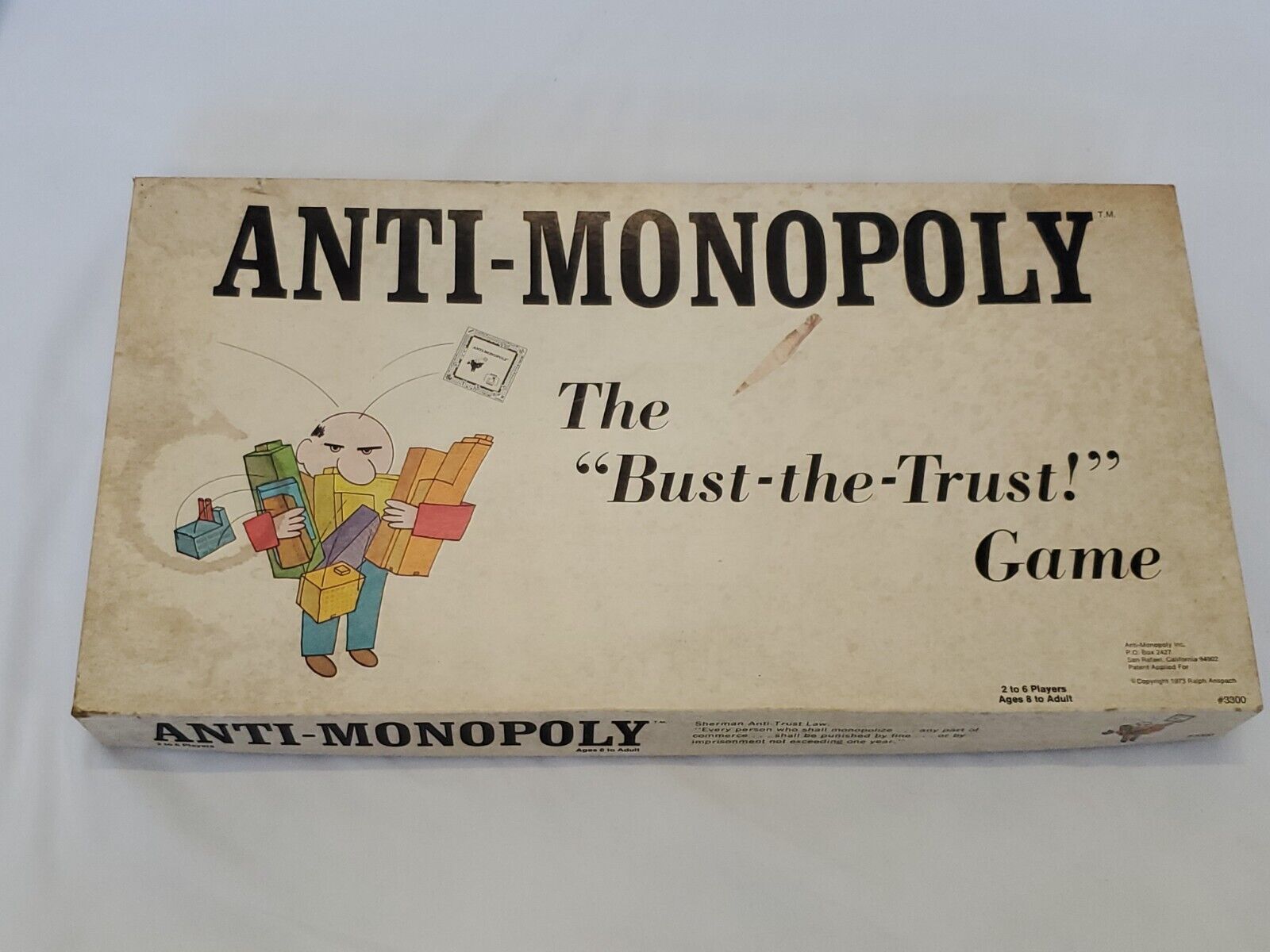 VINTAGE 1973 Anspach Anti Monopoly Board Game