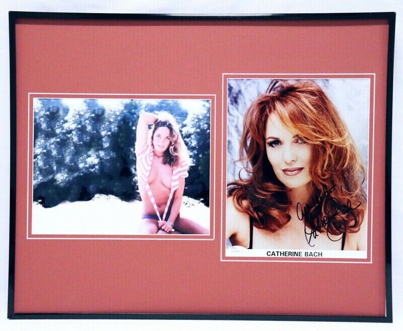 Catherine Bach Signed Framed 16x20 Photo Set JSA Dukes of Hazzard Daisy