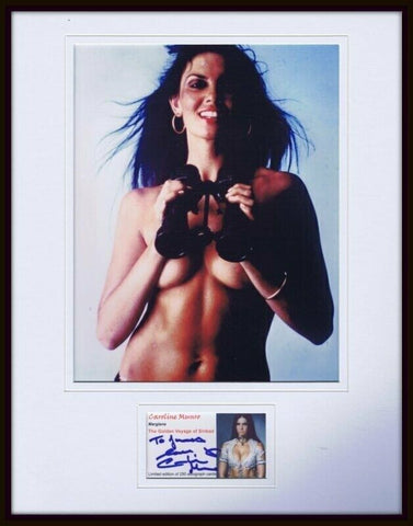 Caroline Munro Signed Framed 11x14 Business Card & Photo Display James Bond Girl