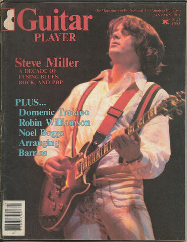 Guitar Player Magazine ORIGINAL Vintage Jan 1978 Steve Miller