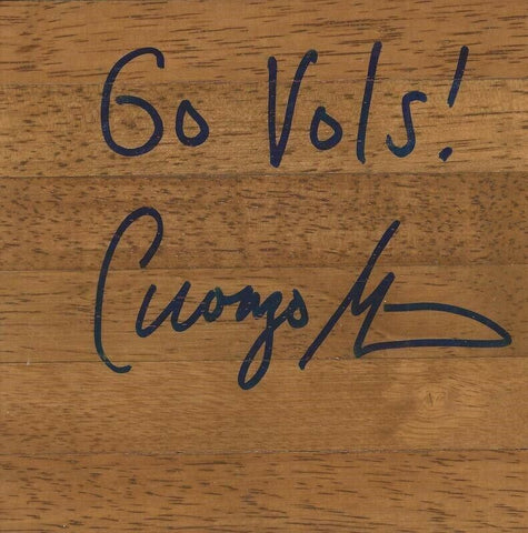 Cuonzo Martin Signed 6x6 Floorboard California Tennessee Go Vols Inscription