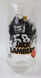 VINTAGE 1996 Eat n Park Jack Lambert Glass Steelers