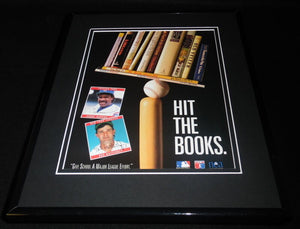 Andre Dawson Don Mattingly Facsimile Signed Framed 1991 Advertising Display