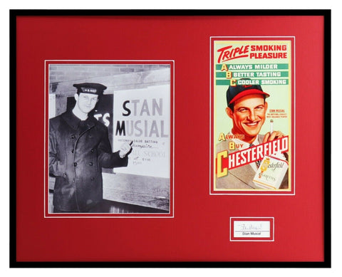 Stan Musial Signed Framed 16x20 Photo Set PSA/DNA St Louis Cardinals