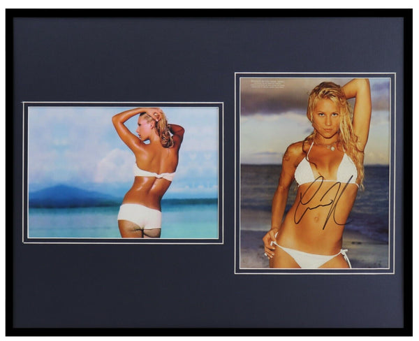 Anna Kournikova Signed Framed 16x20 Bikini Photo Set