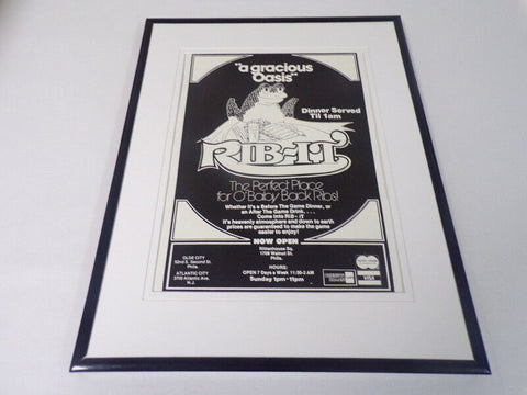 1981 Rib-It Restaurant Atlantic City Framed 11x14 ORIGINAL Vintage Advertisement