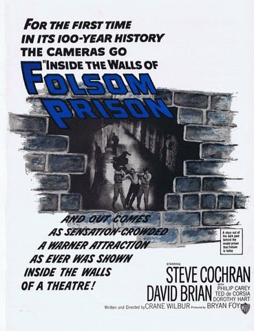 Folsom Prison ORIGINAL Vintage 1951 9x12 Industry Ad Steve Cochran