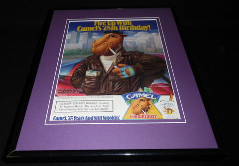 1988 Camel Cigarettes 75th Birthday Framed 11x14 ORIGINAL Vintage Advertisement 