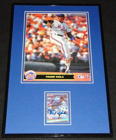 Frank Viola Signed Framed 11x17 Photo Display Mets Twins