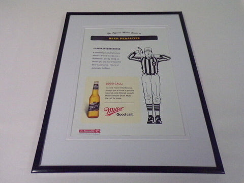 2004 Miller Lite Beer / Football Framed 11x14 ORIGINAL Advertisement