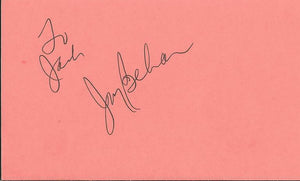 Joy Behar Signed Vintage 3x5 Index Card JSA The View