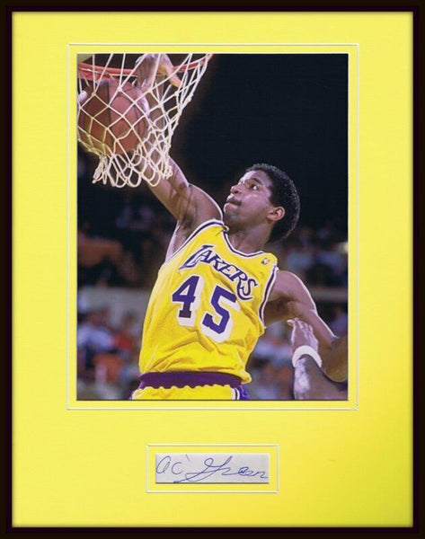 AC Green Signed Framed 11x14 Photo Display Lakers 