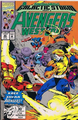 Avengers West Coast #80 ORIGINAL Vintage 1992 Marvel Comics 