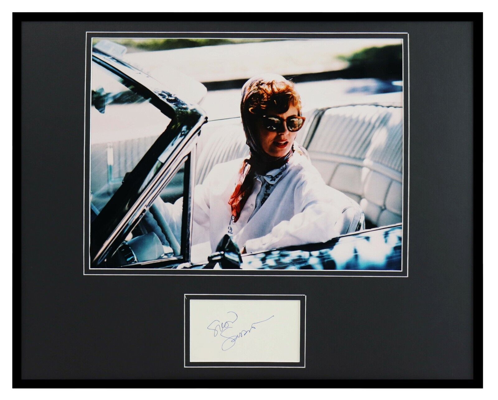 Susan Sarandon Signed Framed 16x20 Photo Display JSA Thelma & Louise