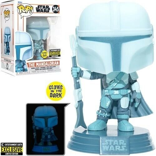 NEW SEALED 2022 Funko Pop Figure Star Wars Mandalorian Glow in Dark GITD EE Excl