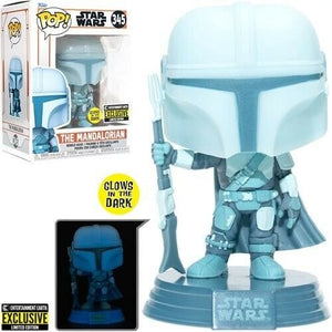 NEW SEALED 2022 Funko Pop Figure Star Wars Mandalorian Glow in Dark GITD EE Excl