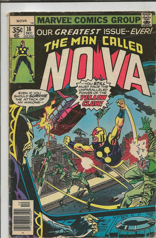 Nova #16 ORIGINAL Vintage 1977 Marvel Comics 