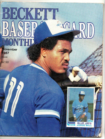 VINTAGE Nov 1987 Beckett Baseball Card Magazine #33 George Bell Blue Jays