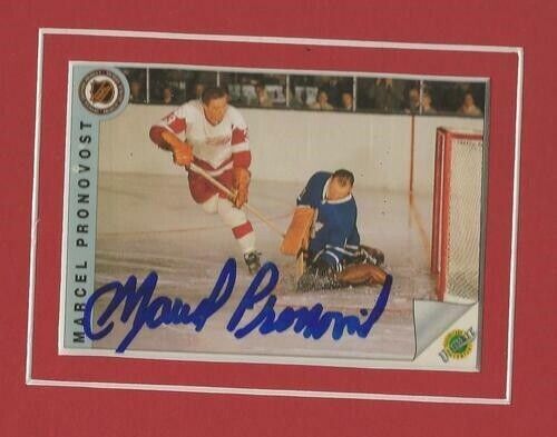 Marcel Pronovost Signed Framed 11x17 Photo Display Red Wings