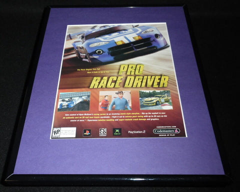 Pro Race Driver 2002 PS2 XBox Framed 11x14 ORIGINAL Vintage Advertisement