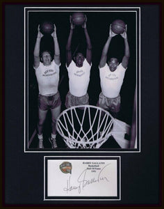 Harry Gallatin Signed Framed 11x14 Photo Display Knicks w/ Nate Clifton R Felix