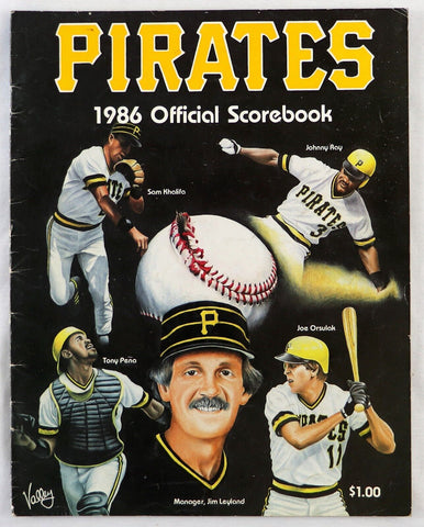 VINTAGE 1986 Chicago Cubs @ Pittsburgh Pirates Scorebook Unscored