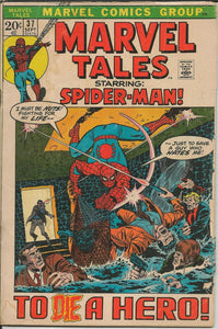 Marvel Tales #37 VINTAGE 1972 Marvel Comics Reprints Amazing Spider-Man 52