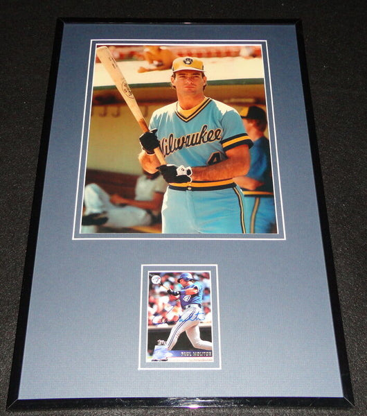 Paul Molitor Signed Framed 11x17 Photo Display Brewers Blue Jays