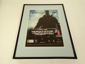 Terminator 3 2004 PS2 XBox Framed 11x14 ORIGINAL Advertisement 