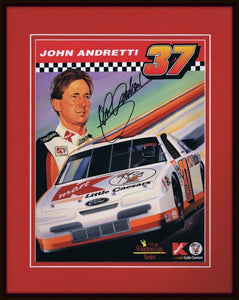 John Andretti Signed Framed 11x14 Photo Display